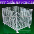 Galvanized rolling wire mesh container(manufacturer)